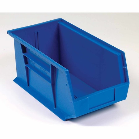 Global Industrial Hang & Stack Storage Bin, Plastic, Blue, 5 in H 269689BL
